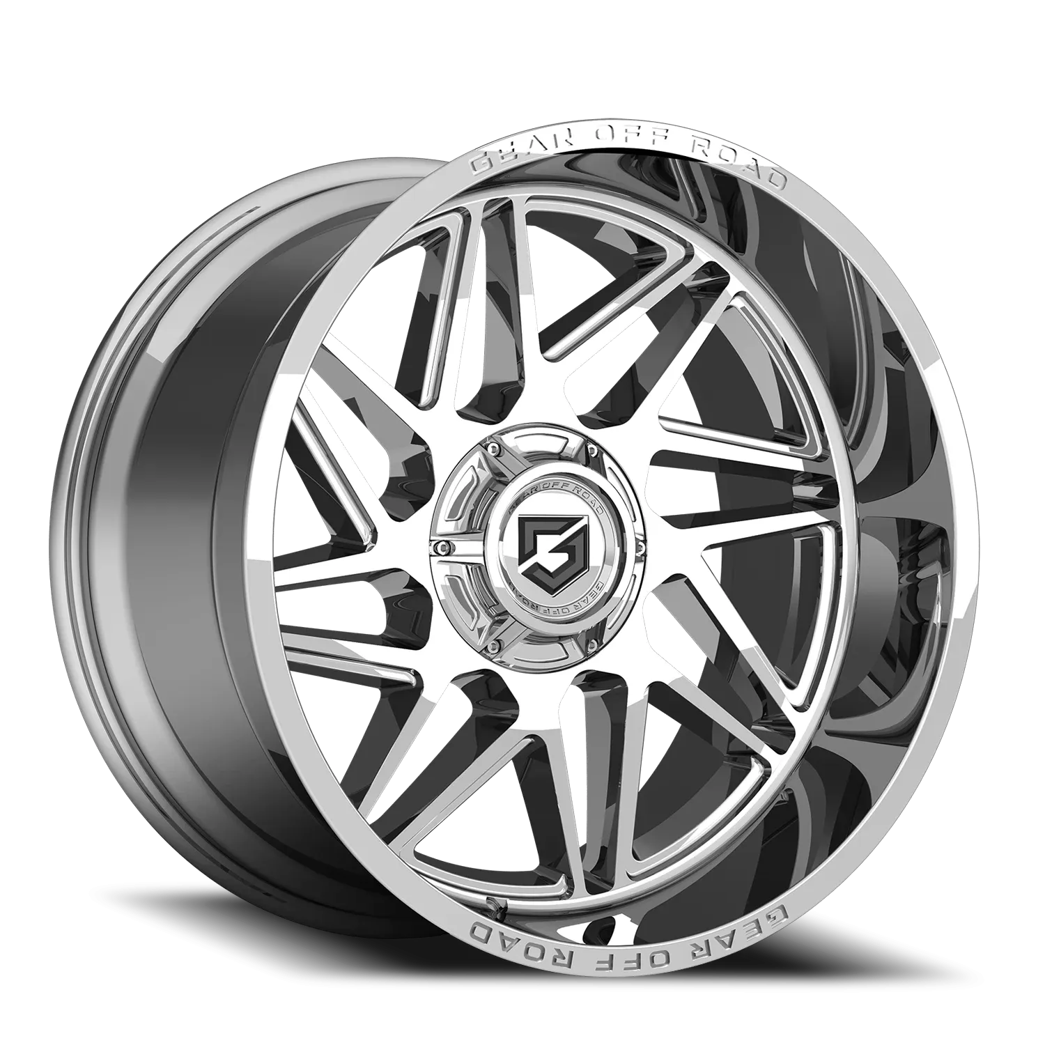 GEAR OFF ROAD 761C RATIO 20X10 GLOSS BLACK/MILLED ACCENTS